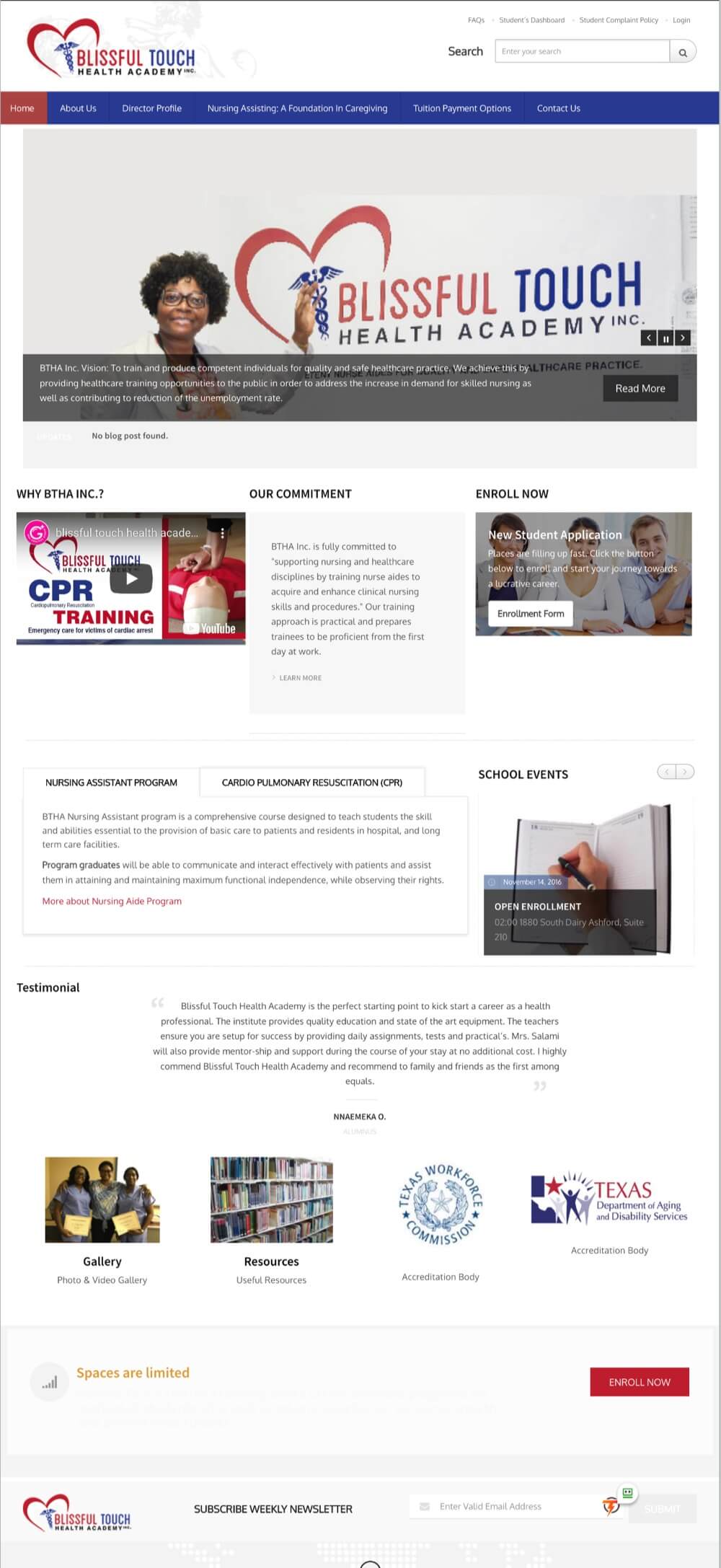 Website image of Blissful Touch Academy