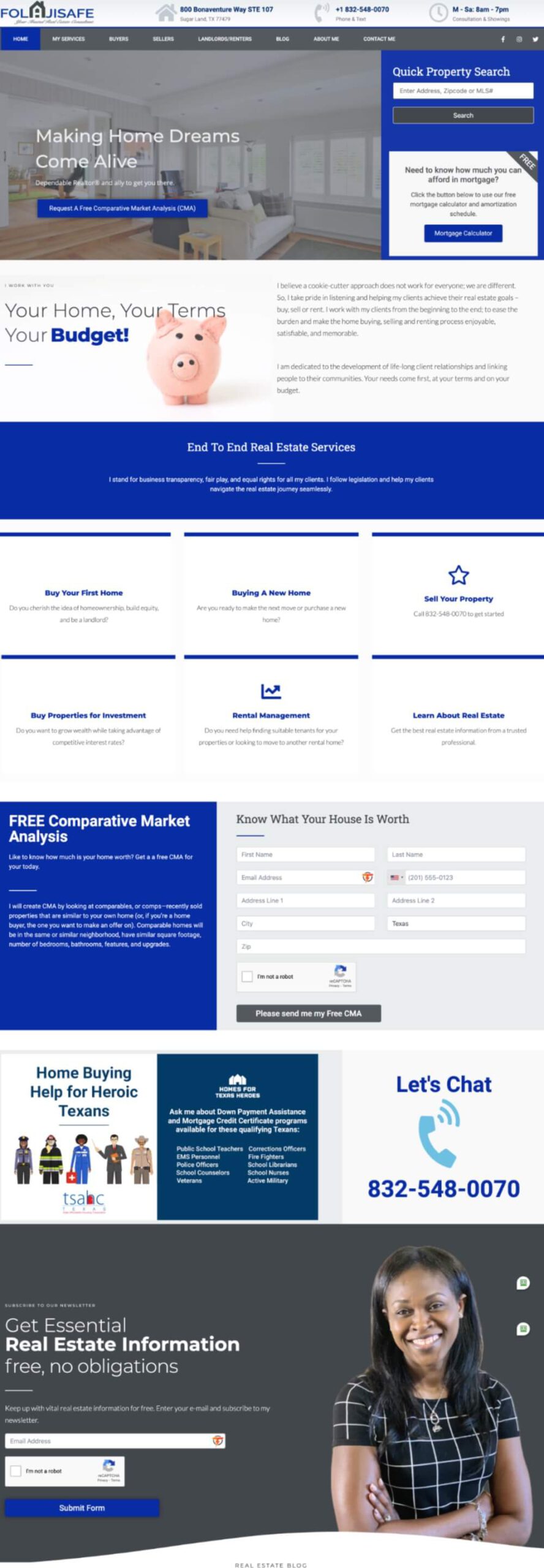 Website image of Fola Ajisafe - Real Estate Agent